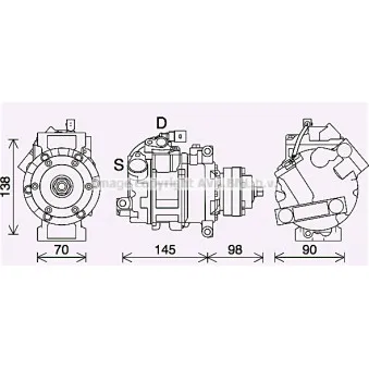 Compresseur, climatisation AVA QUALITY COOLING AIK423