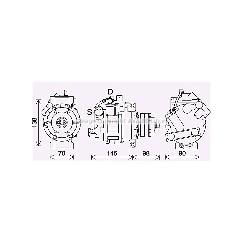 Compresseur, climatisation AVA QUALITY COOLING AIK423