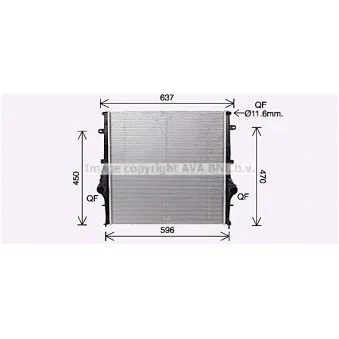 Radiateur, refroidissement du moteur AVA QUALITY COOLING AL2146
