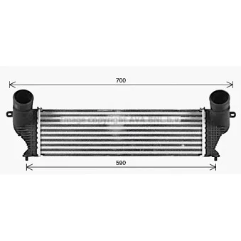 Intercooler, échangeur AVA QUALITY COOLING AL4151