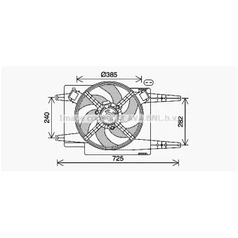 Ventilateur, refroidissement du moteur AVA QUALITY COOLING