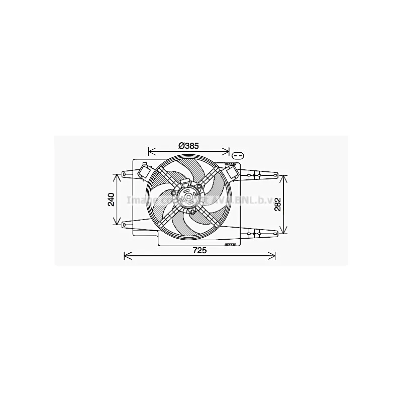Ventilateur, refroidissement du moteur AVA QUALITY COOLING AL7525