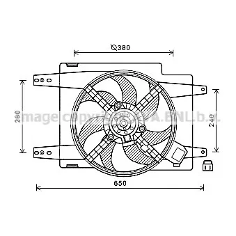Ventilateur, refroidissement du moteur AVA QUALITY COOLING