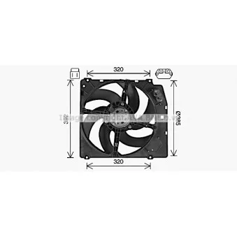 Ventilateur, refroidissement du moteur AVA QUALITY COOLING AL7529