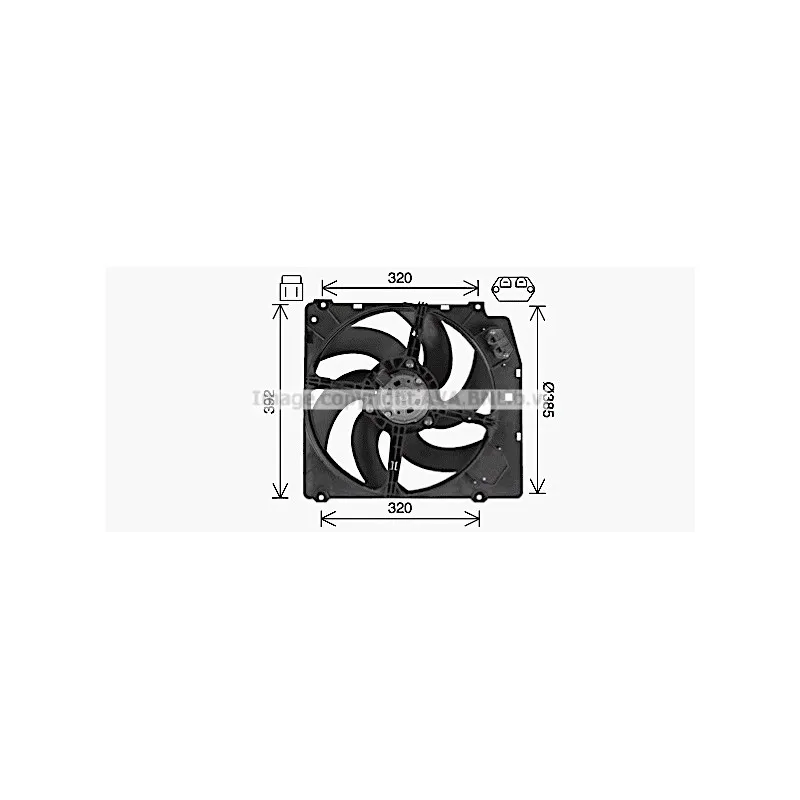 Ventilateur, refroidissement du moteur AVA QUALITY COOLING AL7529