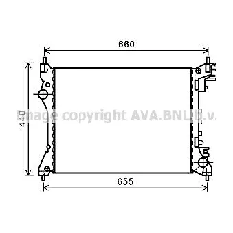 Radiateur, refroidissement du moteur AVA QUALITY COOLING ALA2117