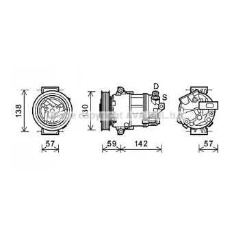 Compresseur, climatisation AVA QUALITY COOLING ALAK126