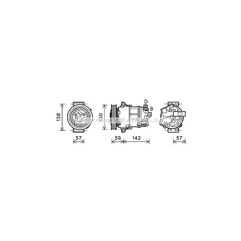 Compresseur, climatisation AVA QUALITY COOLING ALAK126