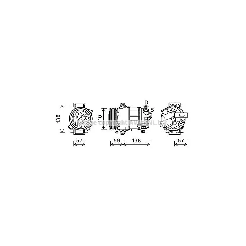 Compresseur, climatisation AVA QUALITY COOLING ALAK133