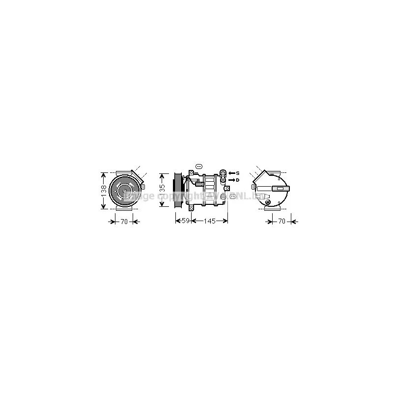 Compresseur, climatisation AVA QUALITY COOLING ALK145