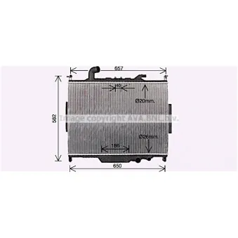 Radiateur, refroidissement du moteur AVA QUALITY COOLING AU2336