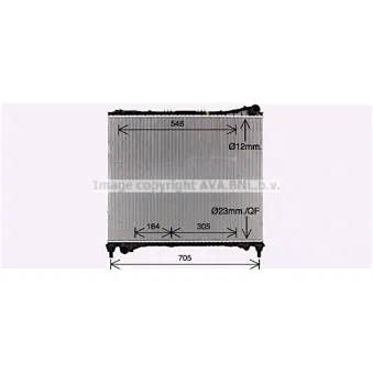 Radiateur, refroidissement du moteur AVA QUALITY COOLING AU2337