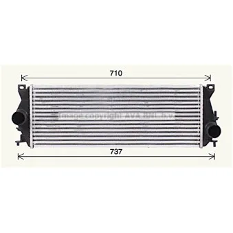 Intercooler, échangeur AVA QUALITY COOLING AU4339