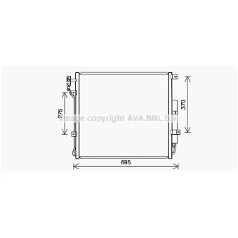 Condenseur, climatisation AVA QUALITY COOLING AU5227D
