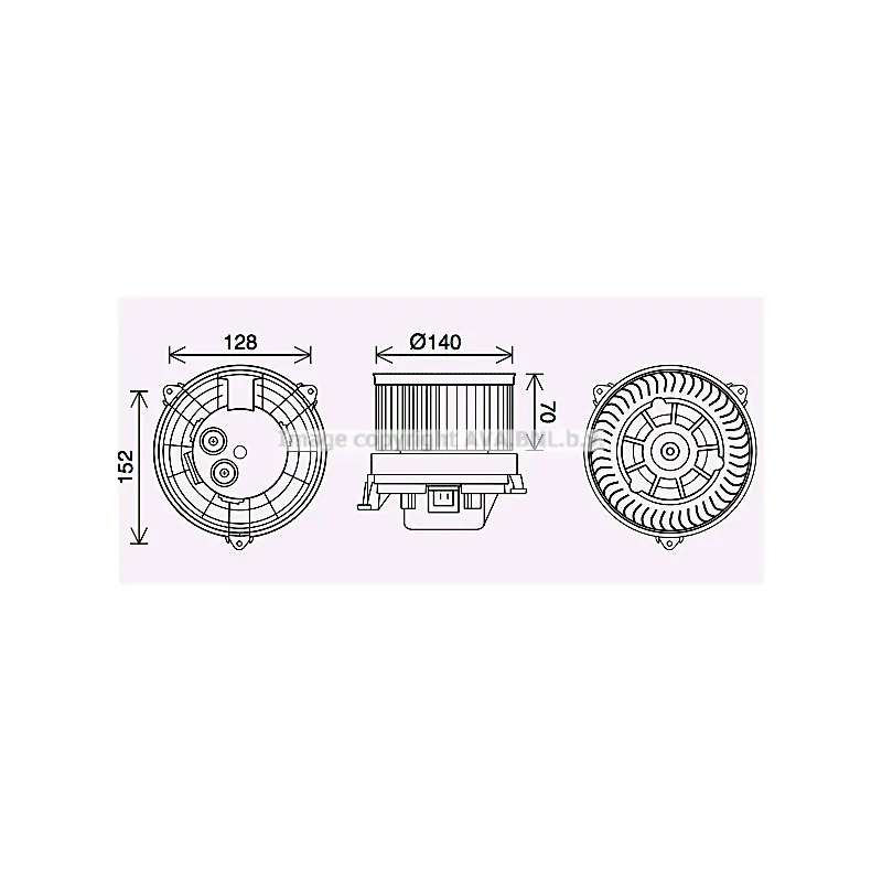 Moteur électrique, pulseur d'air habitacle AVA QUALITY COOLING AU8230