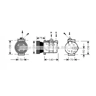 Compresseur, climatisation AVA QUALITY COOLING AUAK043