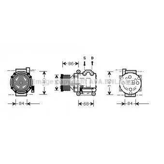 Compresseur, climatisation AVA QUALITY COOLING AUAK157