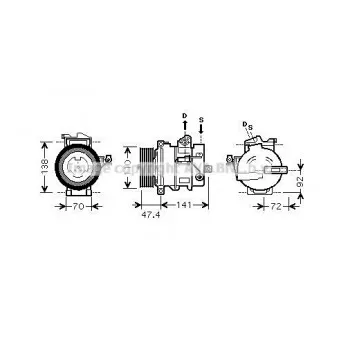 Compresseur, climatisation AVA QUALITY COOLING