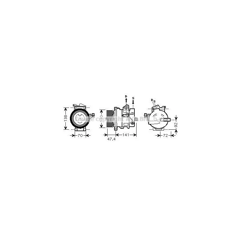 Compresseur, climatisation AVA QUALITY COOLING AUAK188