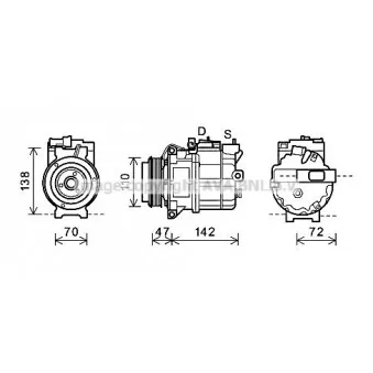 Compresseur, climatisation AVA QUALITY COOLING AUAK208