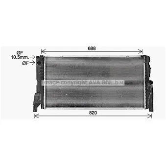 Radiateur, refroidissement du moteur AVA QUALITY COOLING BW2585