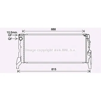 Radiateur, refroidissement du moteur AVA QUALITY COOLING BW2587