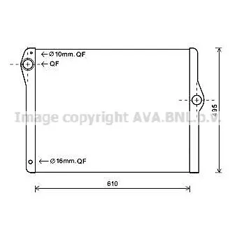 Radiateur, refroidissement du moteur AVA QUALITY COOLING BW2596