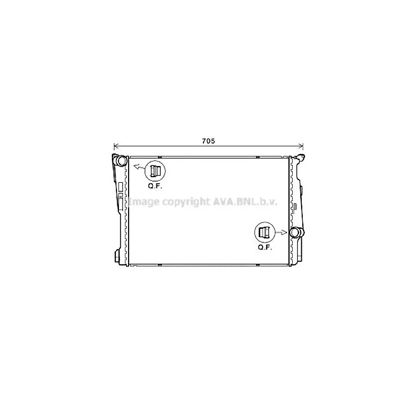 Radiateur, refroidissement du moteur AVA QUALITY COOLING BW2597