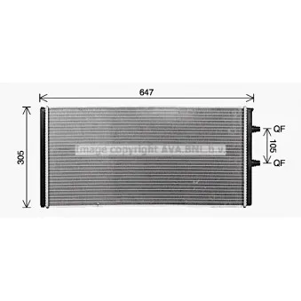 Radiateur, refroidissement du moteur AVA QUALITY COOLING BW2604