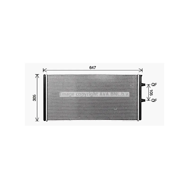 Radiateur, refroidissement du moteur AVA QUALITY COOLING BW2604