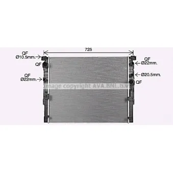 Radiateur, refroidissement du moteur AVA QUALITY COOLING BW2618