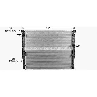 Radiateur, refroidissement du moteur AVA QUALITY COOLING BW2623