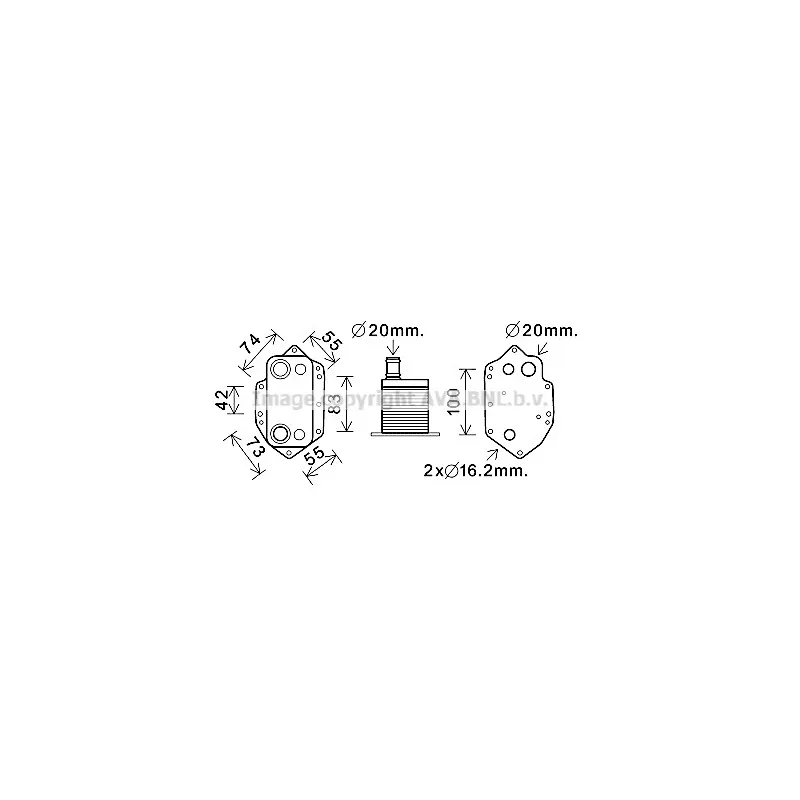 Radiateur d'huile AVA QUALITY COOLING BW3554