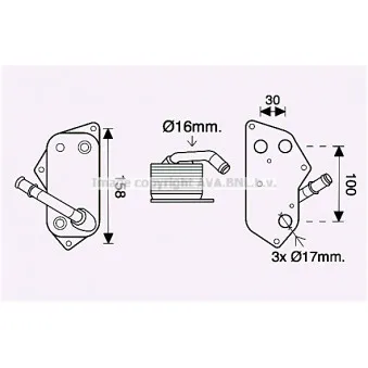 Radiateur d'huile AVA QUALITY COOLING BW3558