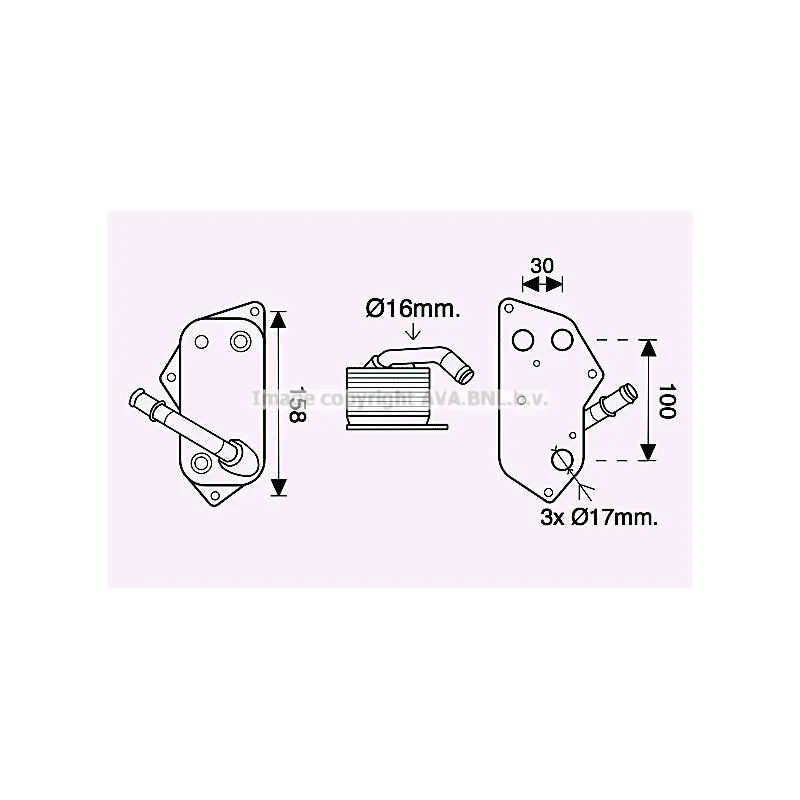 Radiateur d'huile AVA QUALITY COOLING BW3558