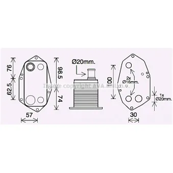 Radiateur d'huile AVA QUALITY COOLING BW3571