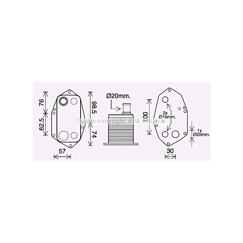 Radiateur d'huile AVA QUALITY COOLING BW3571