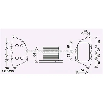 Radiateur d'huile AVA QUALITY COOLING BW3572