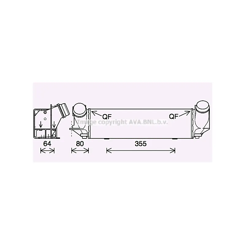 Intercooler, échangeur AVA QUALITY COOLING BW4562