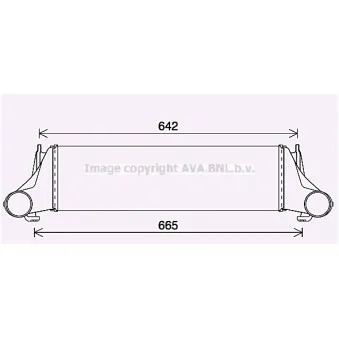Intercooler, échangeur AVA QUALITY COOLING BW4576