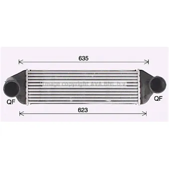 Intercooler, échangeur AVA QUALITY COOLING BW4580