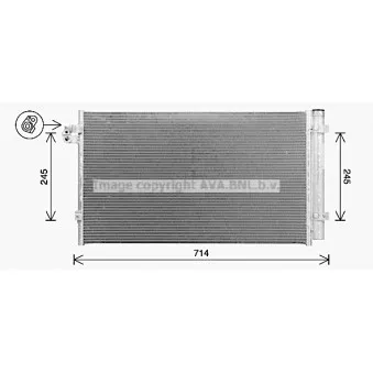 Condenseur, climatisation AVA QUALITY COOLING BW5608D