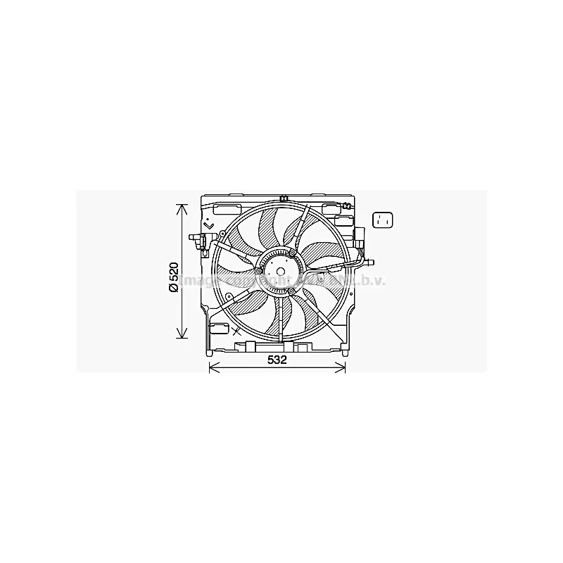 Ventilateur, refroidissement du moteur AVA QUALITY COOLING BW7563