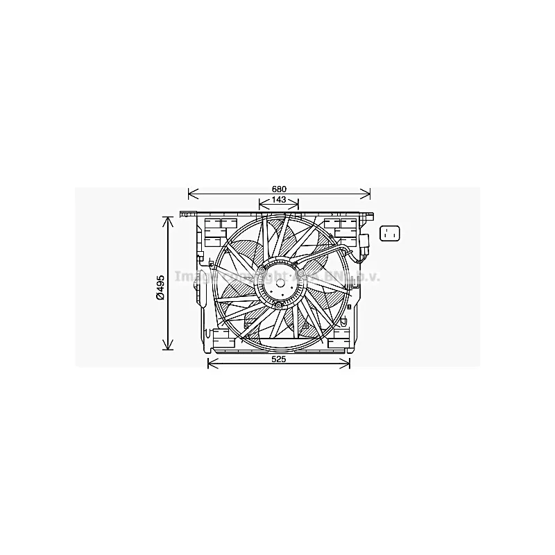 Ventilateur, refroidissement du moteur AVA QUALITY COOLING BW7564