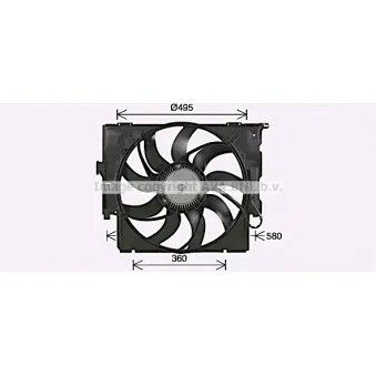 Ventilateur, refroidissement du moteur AVA QUALITY COOLING BW7586