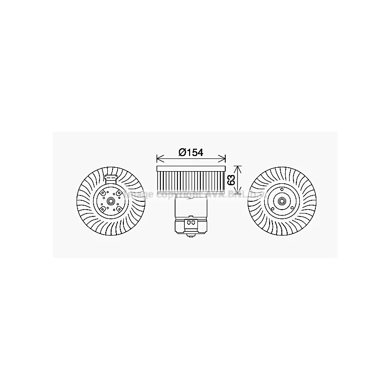 Moteur électrique, pulseur d'air habitacle AVA QUALITY COOLING BW8570