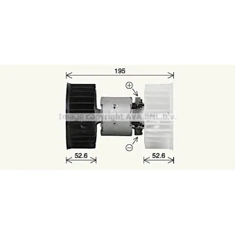 Moteur électrique, pulseur d'air habitacle AVA QUALITY COOLING BW8610