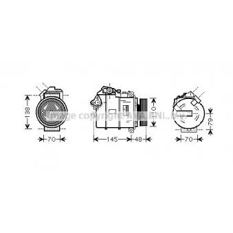 Compresseur, climatisation AVA QUALITY COOLING BWAK317