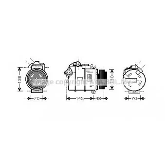Compresseur, climatisation AVA QUALITY COOLING BWAK348