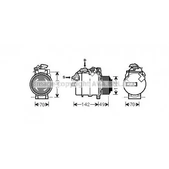 Compresseur, climatisation AVA QUALITY COOLING BWAK387